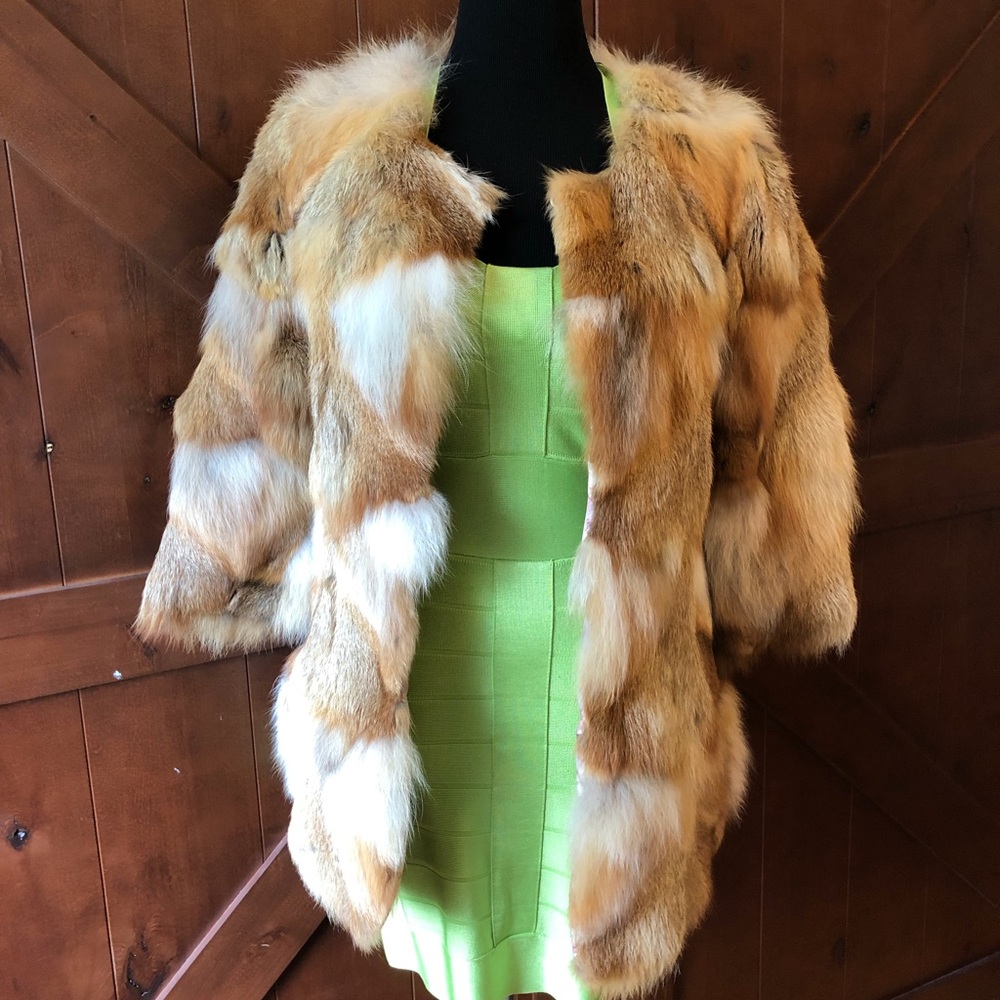 COPY - 100% real Red  Fox fur coat